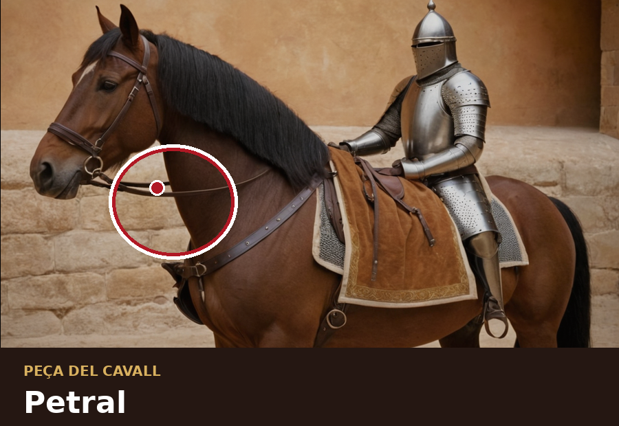 Petral en la protecció del cavall medieval