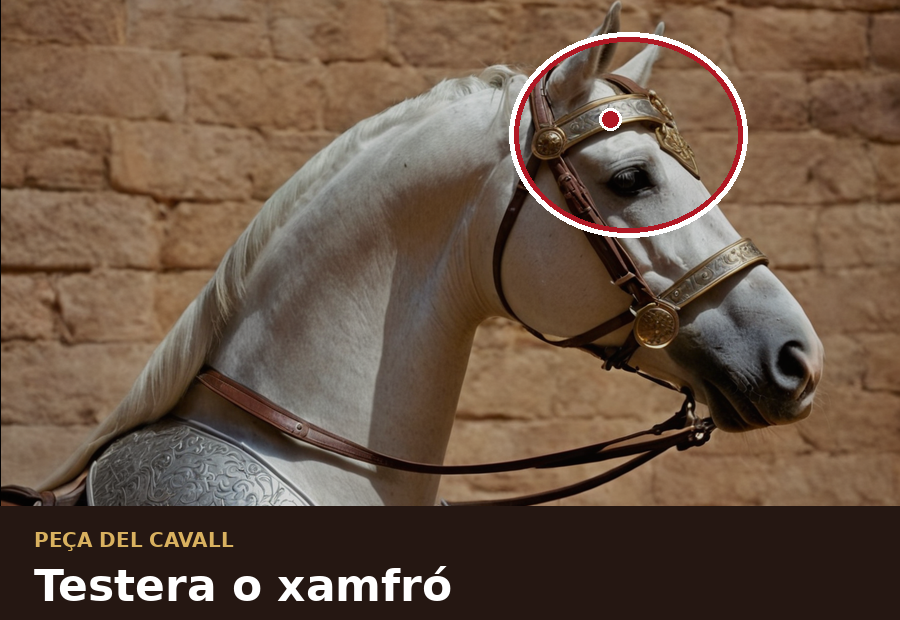 Testera o xamfró en la protecció del cavall medieval